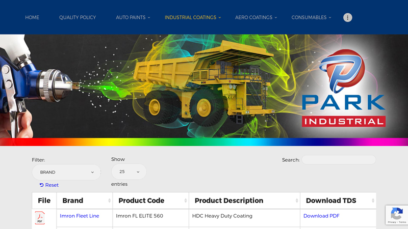 Industrial Coatings Datasheets