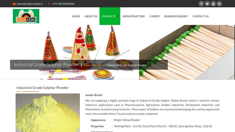 Industrial Grade Sulphur Powder