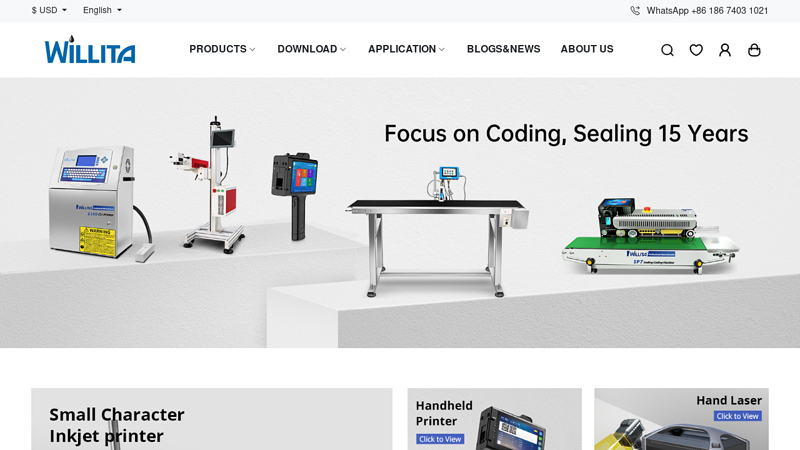 Industrial Handheld and Online TIJ Inkjet Printers with Sealing Laser ...