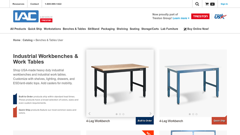 Industrial Workbenches & Industrial Work Tables