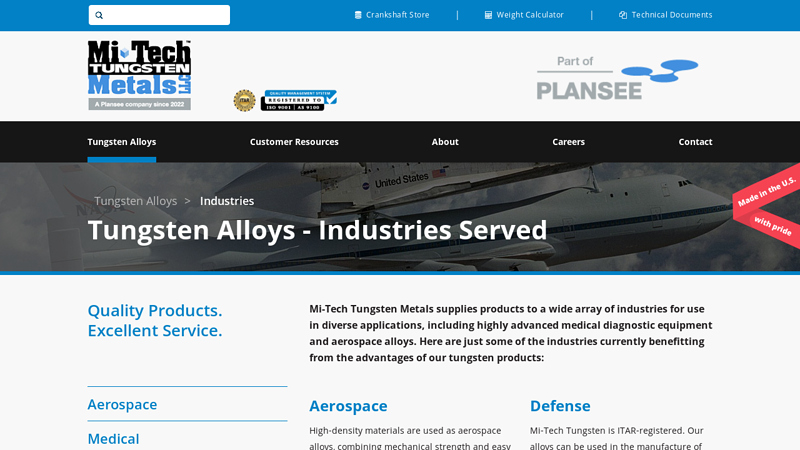 Industries Using Tungsten Alloys