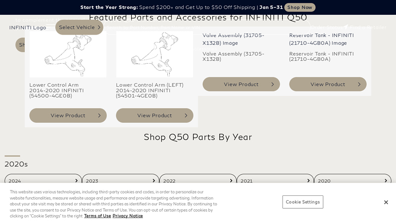 INFINITI Q50 Parts & Accessories