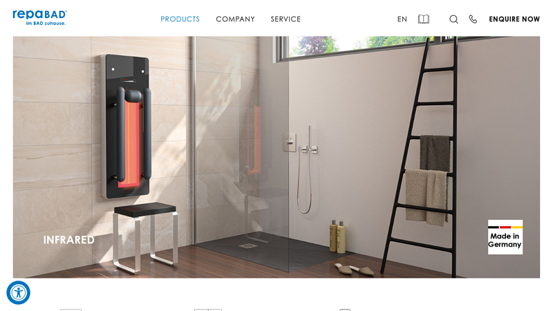 Infrared shower with infrared lamp for showers and ...
