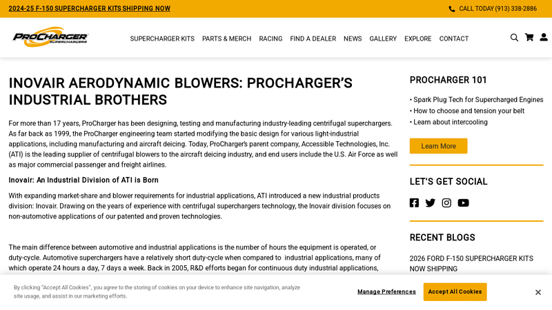 INOVAIR AERODYNAMIC BLOWERS