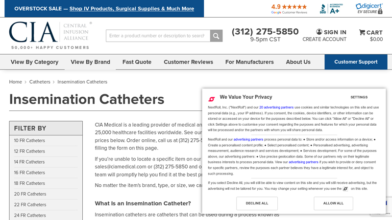 Insemination Catheters For Sale