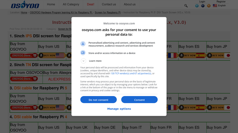 Instruction for Raspberry Pi 5″ DSI Touch Screen (V2.x, V3.0)