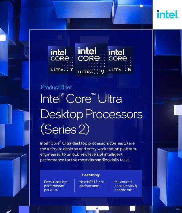 Intel® Core™ Ultra Desktop Processors (Series 2) Product Brief