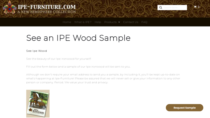 IPE Wood Sample