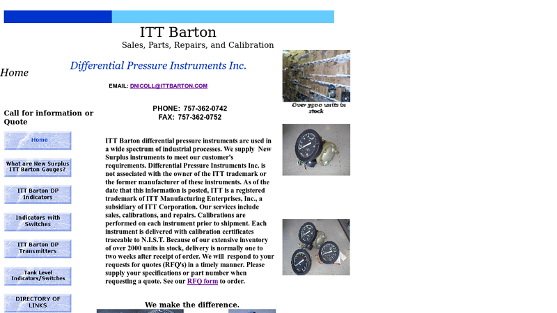 Itt Barton Differential Pressure Gauges