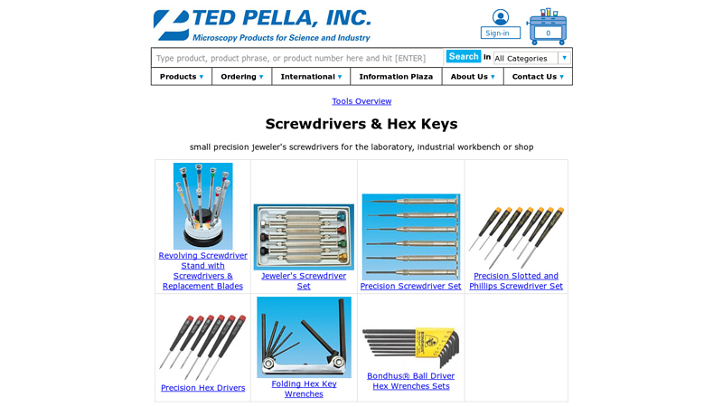 Jeweler's Screwdrivers, Hex Keys