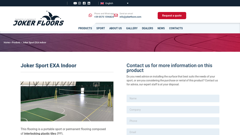Joker Sport EXA Indoor Interlocking Flooring tiles court