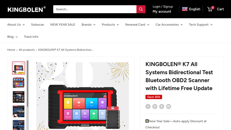 KINGBOLEN K7 All System OBD2 Scanner with 3