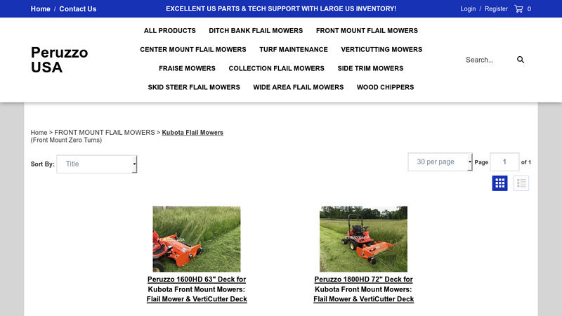 Kubota Front Mounted Flail Mowers