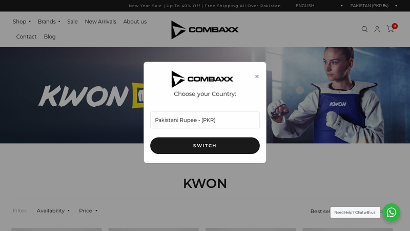 Kwon Taekwondo Gear in Pakistan Shop Official Combaxx Collection