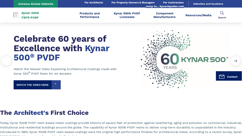 Kynar 500® resin-based architectural coatings