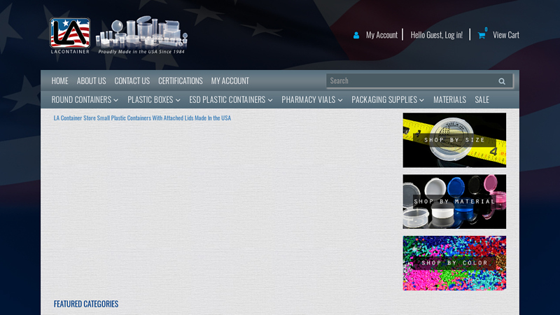 Lacontainer USA Made Small Hinged Lid Plastic Containers and Vials