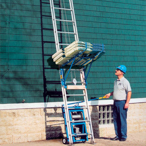 Ladder Platform Shingle Hoist Rental with 44' Lift Height