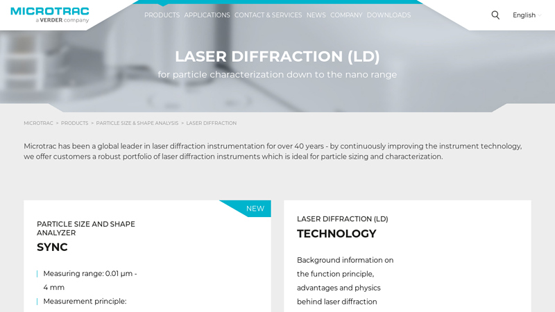 Laser Diffraction (LD): Particle Size Analyzers