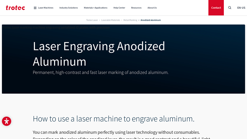 Laser engraving anodized aluminum