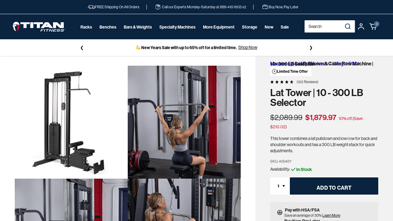 Lat Pulldown & Cable Row Machine