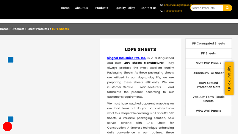 LDPE Sheet for Construction, Packaging