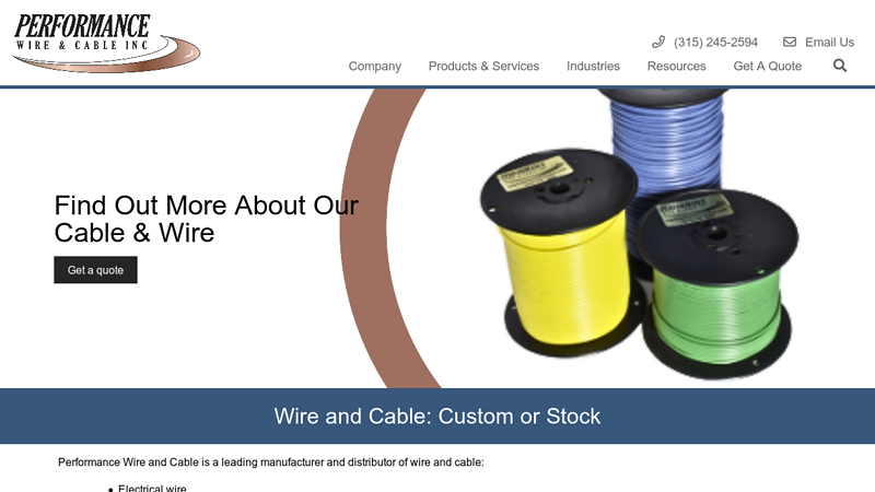 Leading manufacturer tracer wire, ground wire, and electrical wiring.
