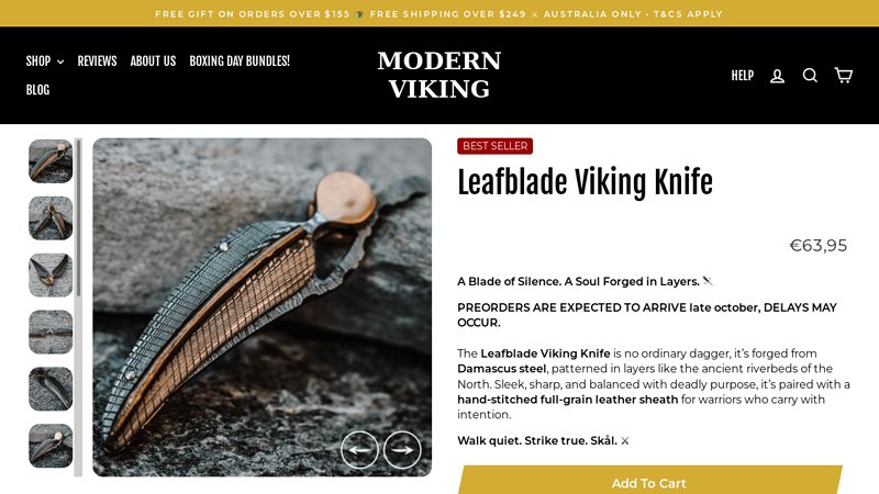 Leafblade Viking Knife