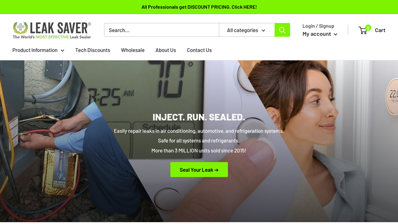 Leak Saver® Air Conditioning Refrigerant Leak Sealants