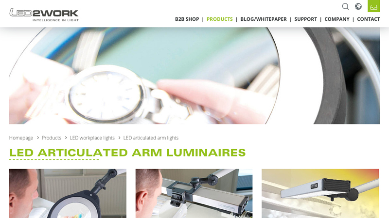 LED articulated arm luminaires