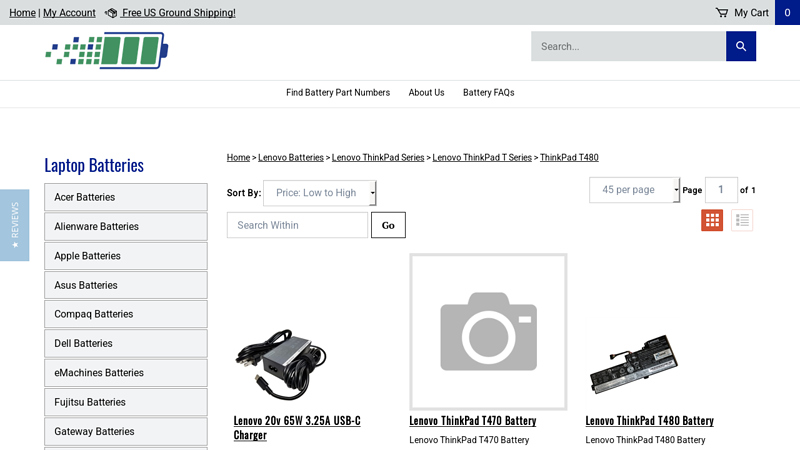 Lenovo ThinkPad T480 Batteries