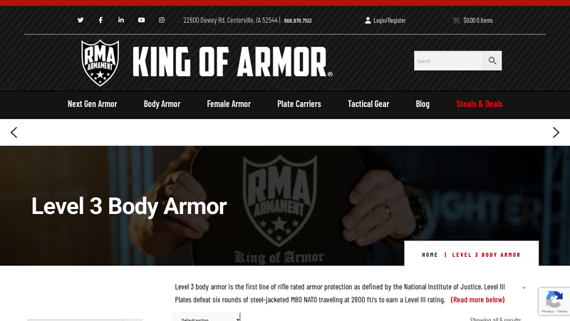 Level 3 Body Armor Plates