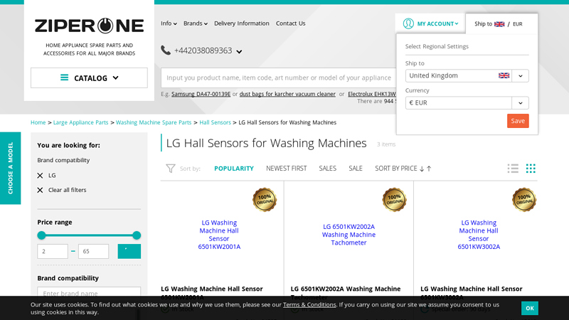 LG Hall Sensors for Washing Machines