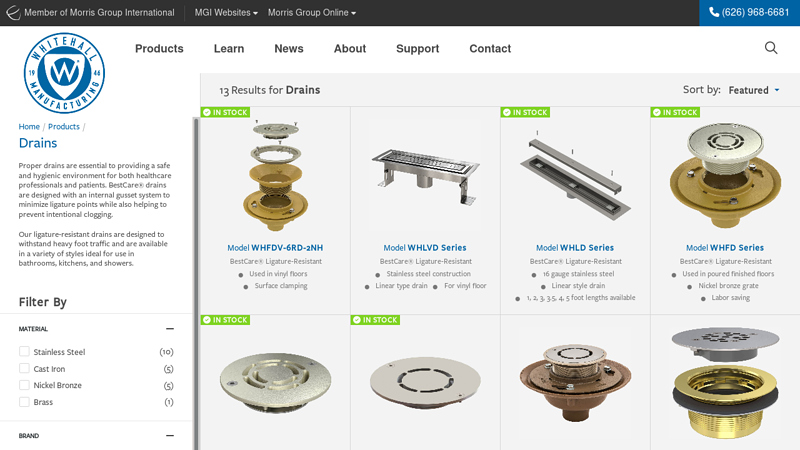 Ligature Resistant Drains