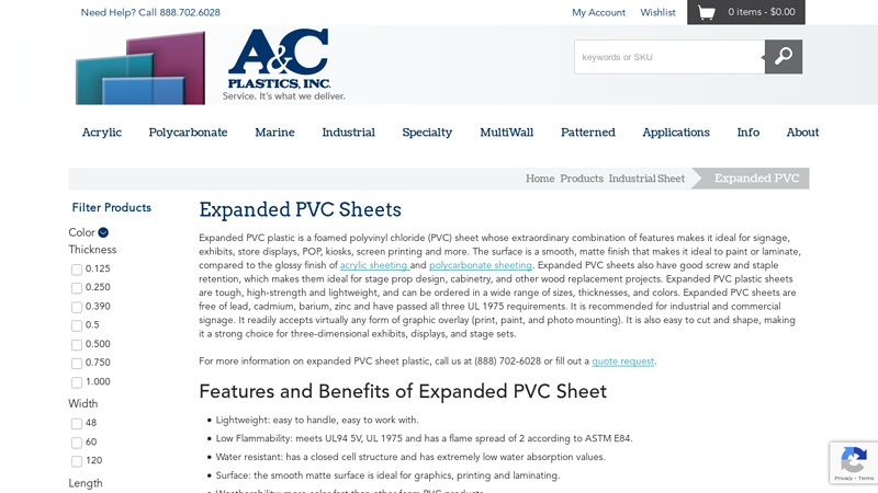Lightweight & Durable PVC Sheets