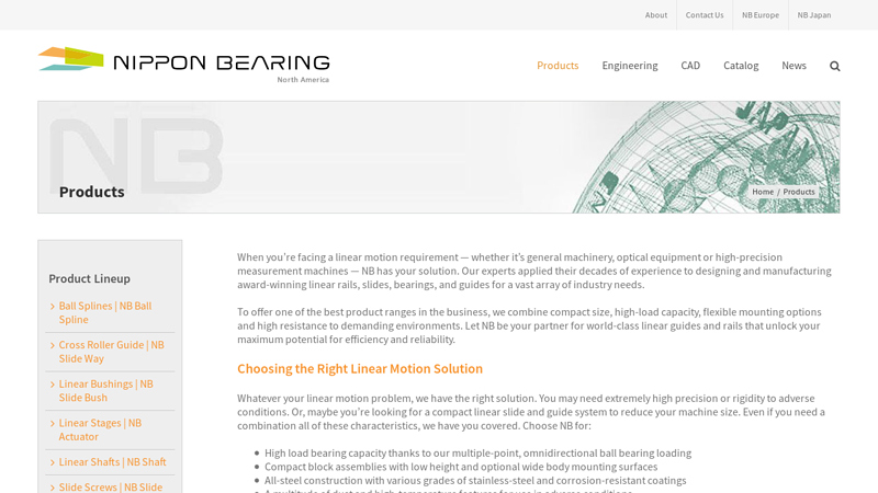 Linear Slide, Guide Rail and Motion Systems Product Catalog