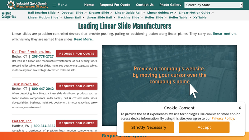 Linear Slide Manufacturers