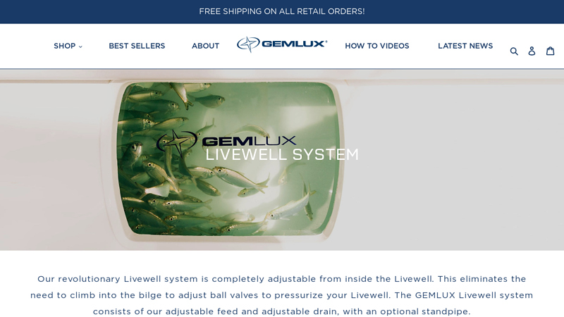 Livewell Tank & Drain Valve System