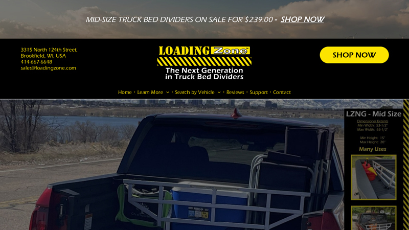 Loading Zone The Next Generation in Truck Bed Dividers