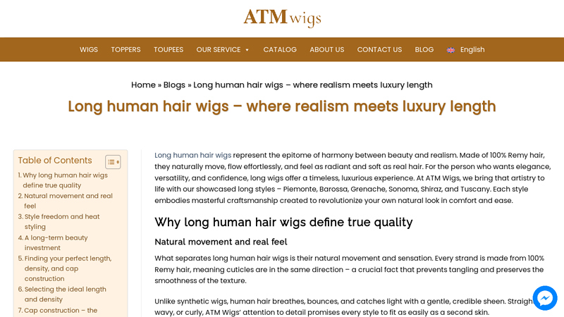 Long human hair wigs