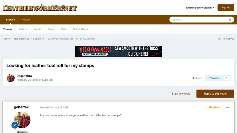 Looking for leather tool roll for my stamps