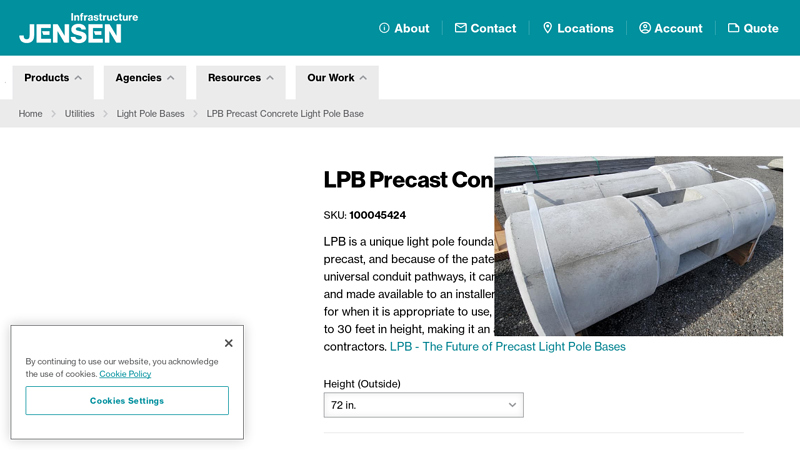 LPB Precast Concrete Light Pole Base