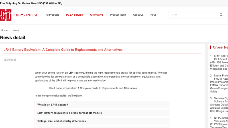 LR41 Battery Equivalent