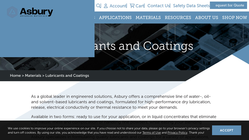 Lubricants, Coatings, and Material Solutions