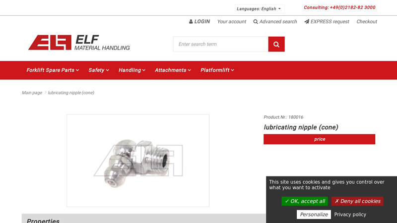 lubricating nipple (cone)