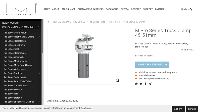 M Pro Series Truss Clamp 45