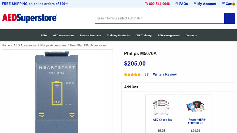 M5070a Philips Hearstart Battery 4-Year