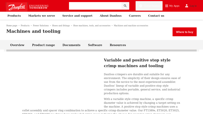 Machines and tooling