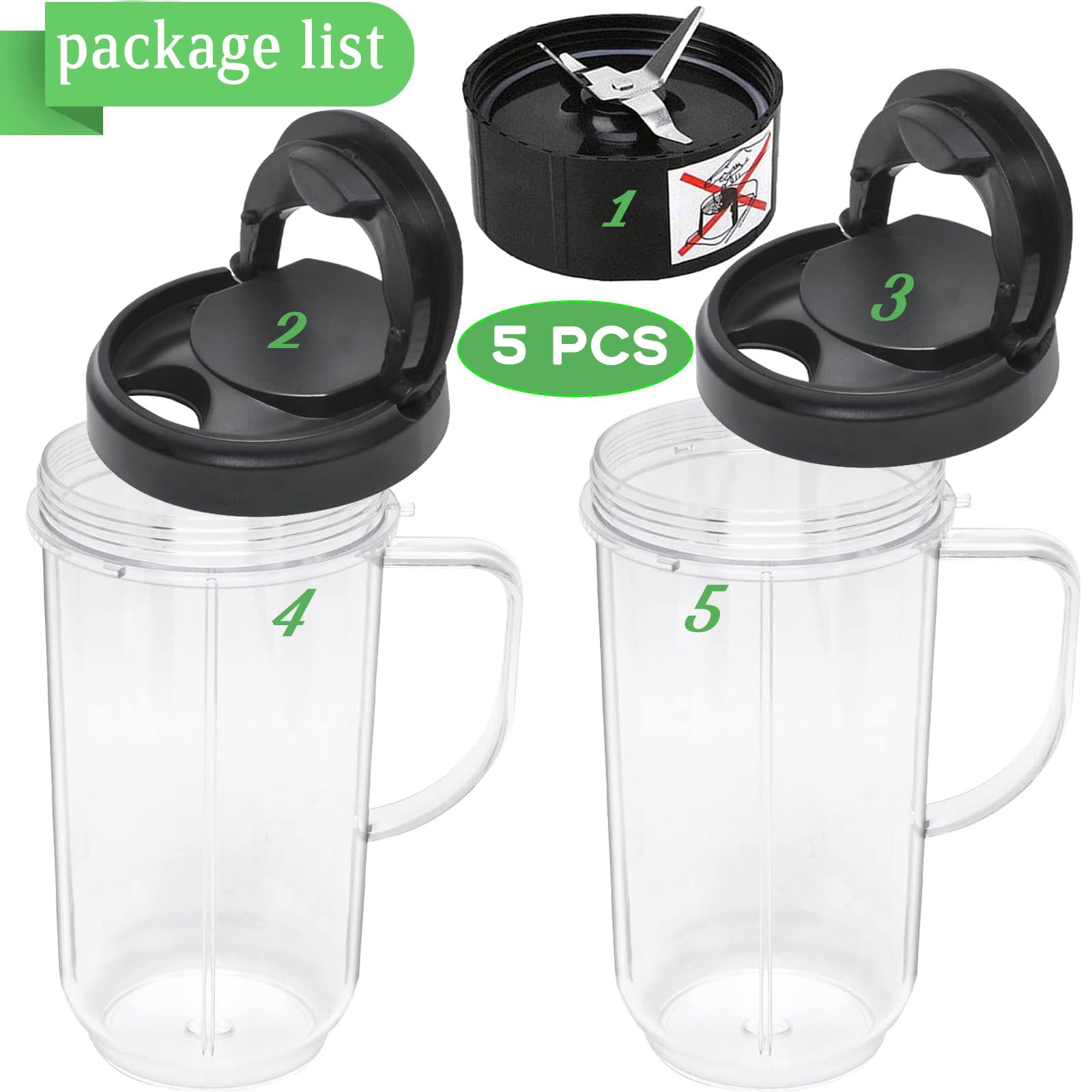Magic Bullet Blender Replacement Parts Mugs Cups Blades ...