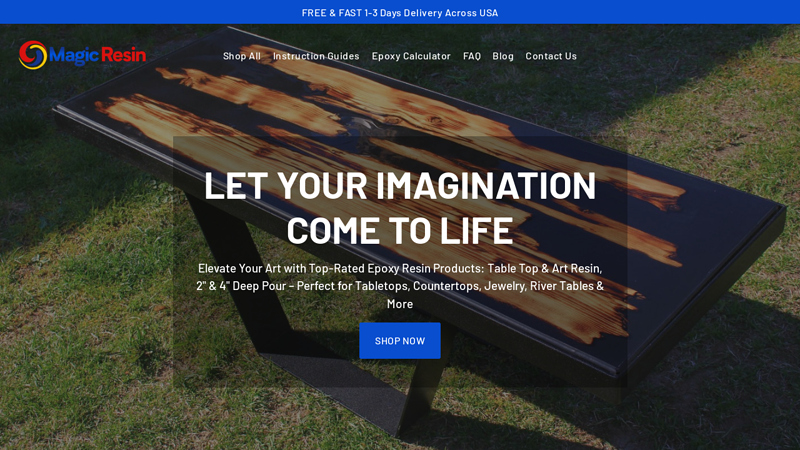 Magic Resin USA: Clear Epoxy Resin Kits with FREE 1
