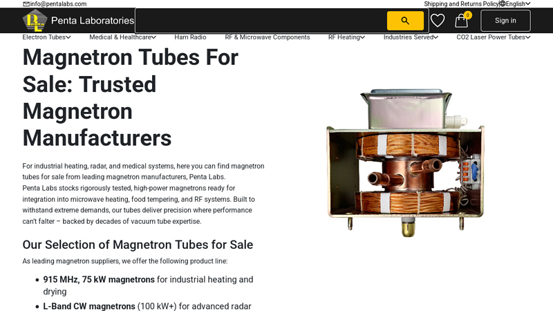 Magnetron Tubes For Sale